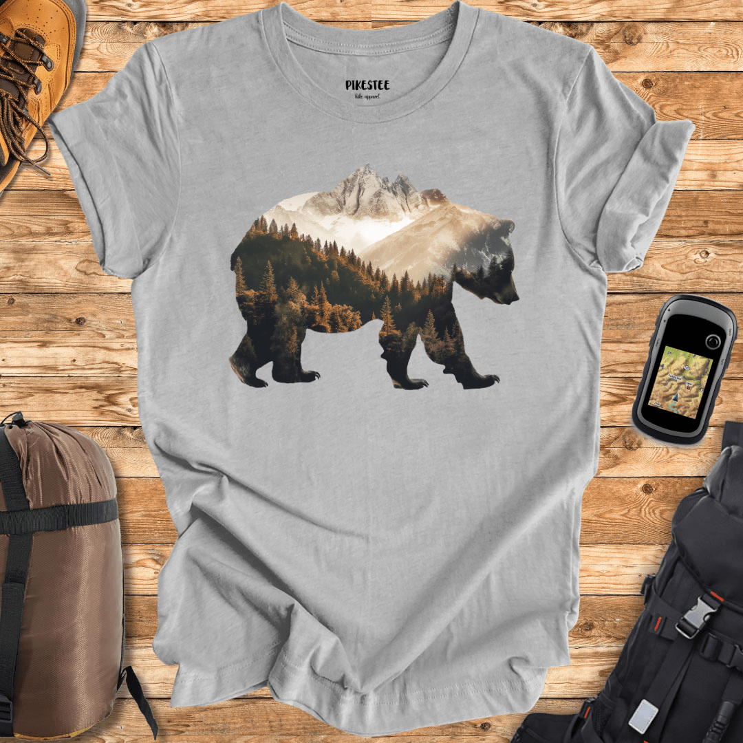 "Color Full Bear Landscape" graphic T-shirt