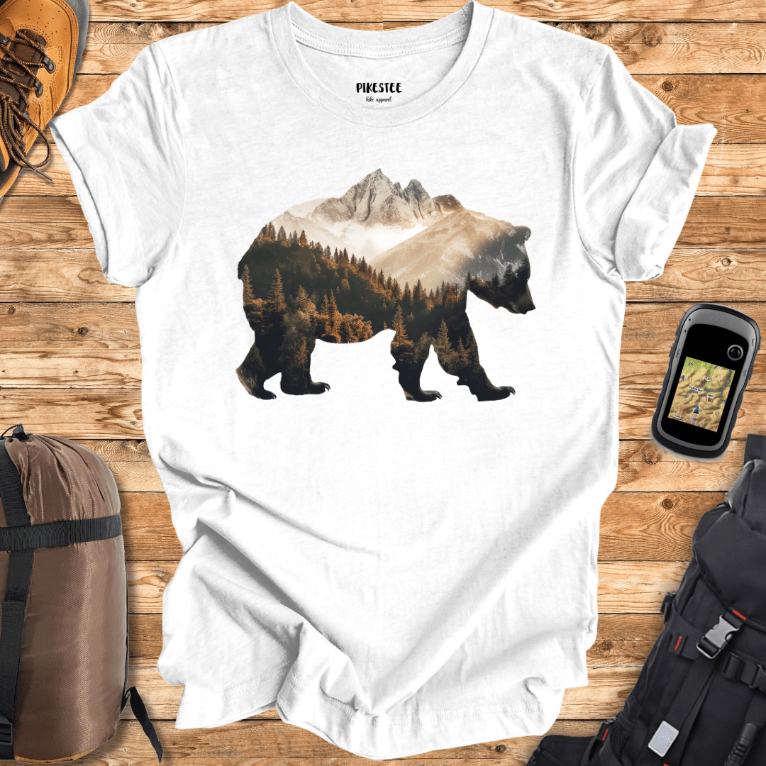 "Color Full Bear Landscape" graphic T-shirt