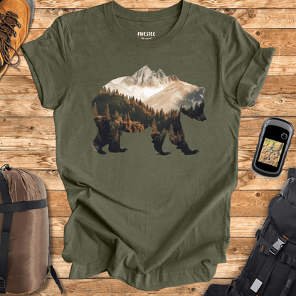 "Color Full Bear Landscape" graphic T-shirt