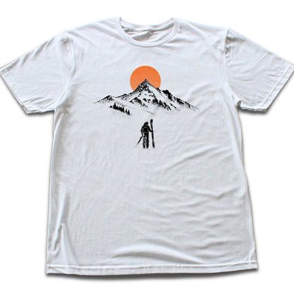 Walking Skier Mountain T-shirt - White
