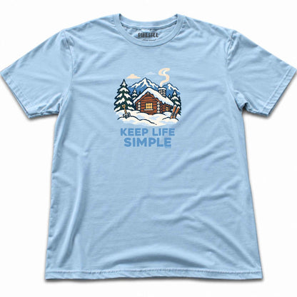 Keep Life Simple T-shirt - Light Blue