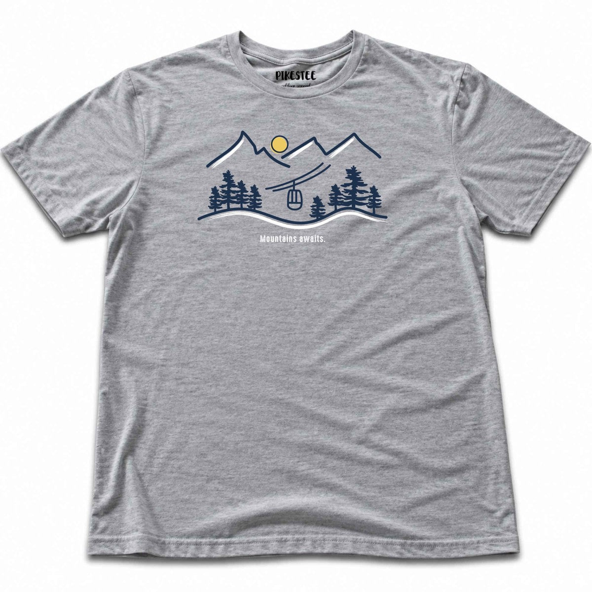 Mountains awaits T-shirt - Sport Grey