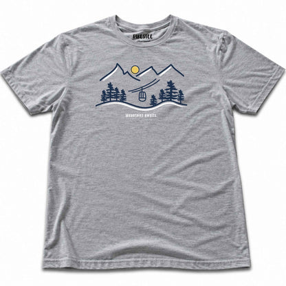 Mountains awaits T-shirt - Sport Grey