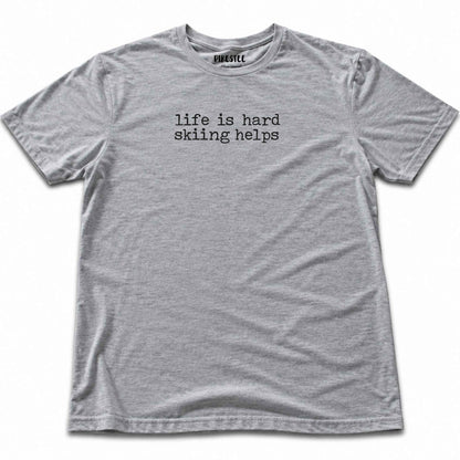 Skiiing Helps T-shirt - Sport Grey