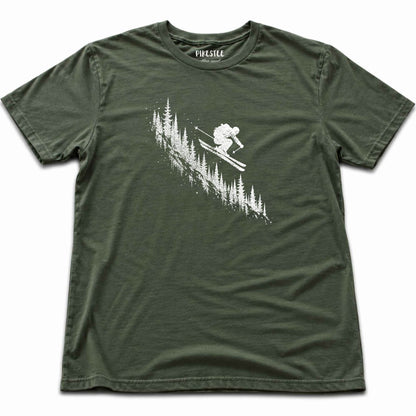 Ski Jump Ink T-shirt - Military Green