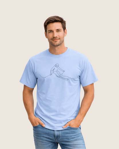 Skier Line Art T-shirt