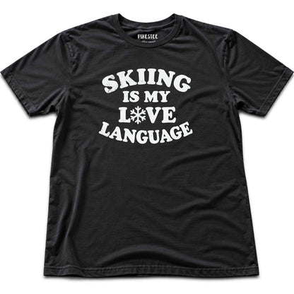 Skiing Love T-shirt - Black
