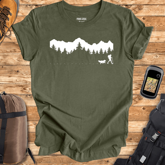 Hike With Dog Panorama T-shirt