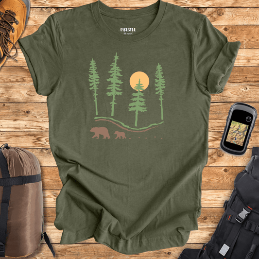 Bear Family Path T-shirt