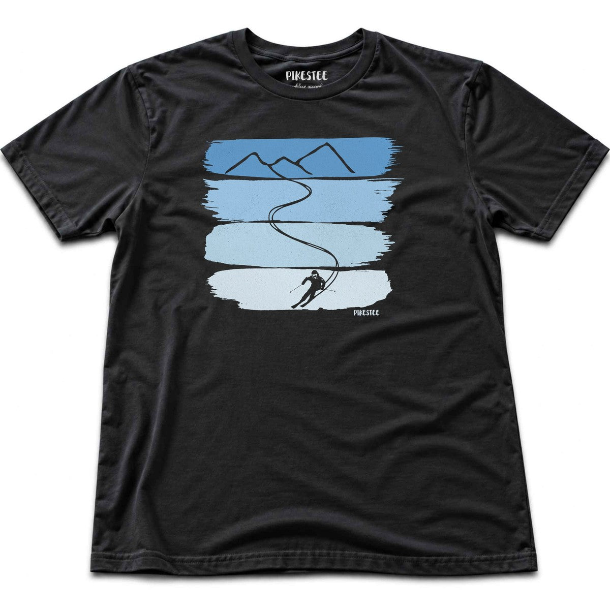 Gradient Ski Path T-shirt - Black