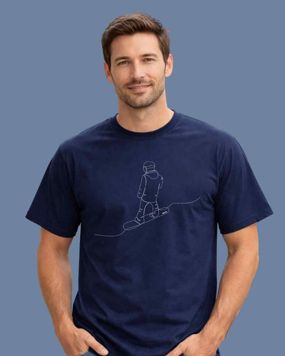 Snowboard Back Line Art T-shirt