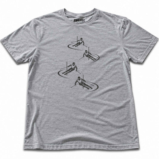 Skier Race Turns T-shirt - Sport Grey