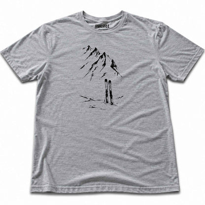 Mountain Line Skis T-shirt - Sport Grey