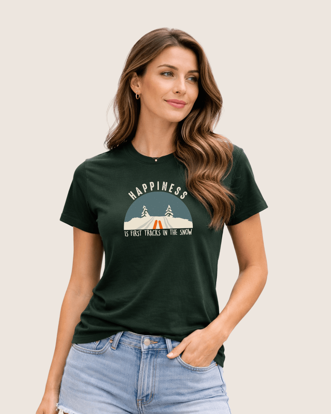 Happiness Is Snow Tracks T-shirt