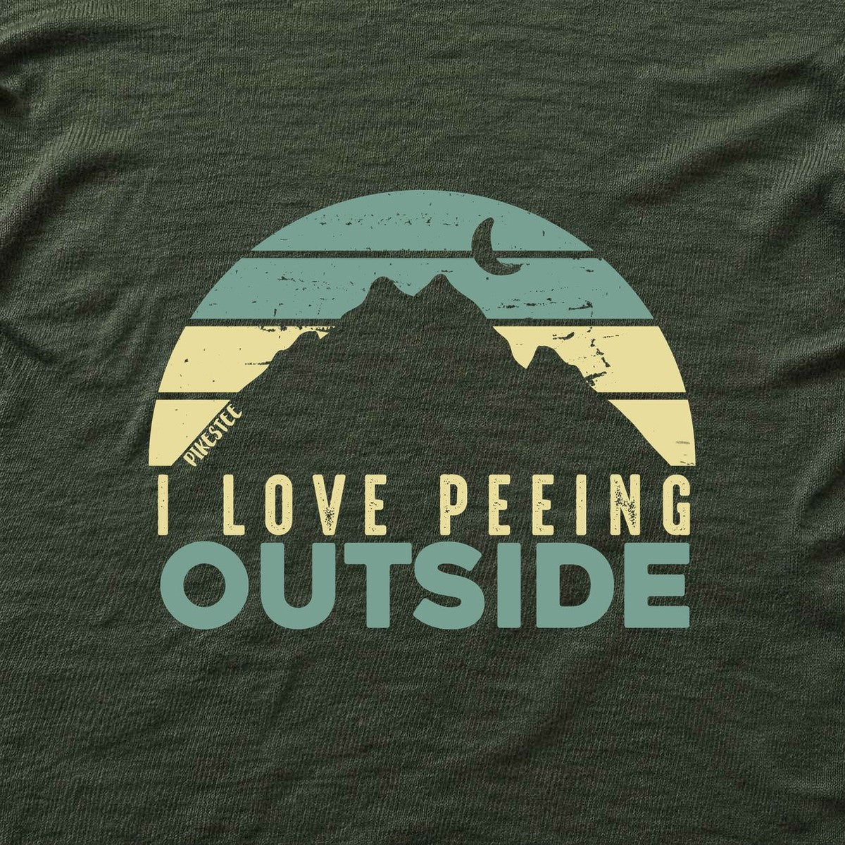 I Love Peeing Outside T-shirt - Military Green - hero