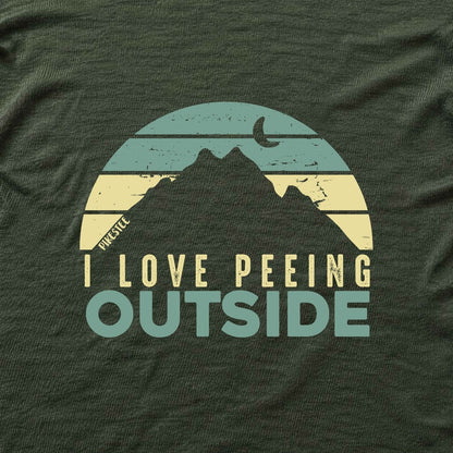 I Love Peeing Outside T-shirt - Military Green - hero