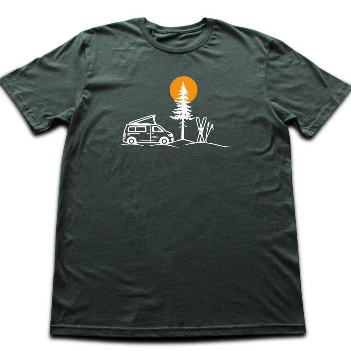 Van And Ski Spot T-shirt - Military Green