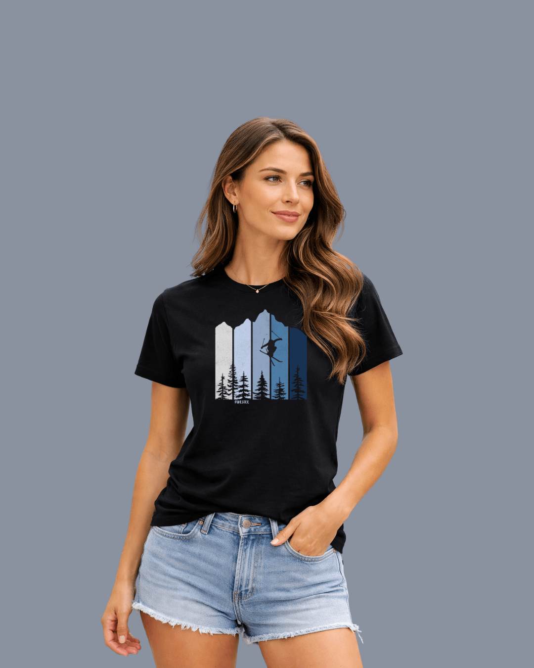 Mountain Ski Silhouette T-shirt