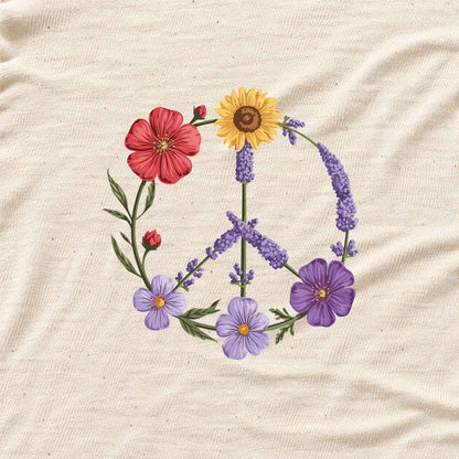 Peace Flowers T-shirt - Natural - hero