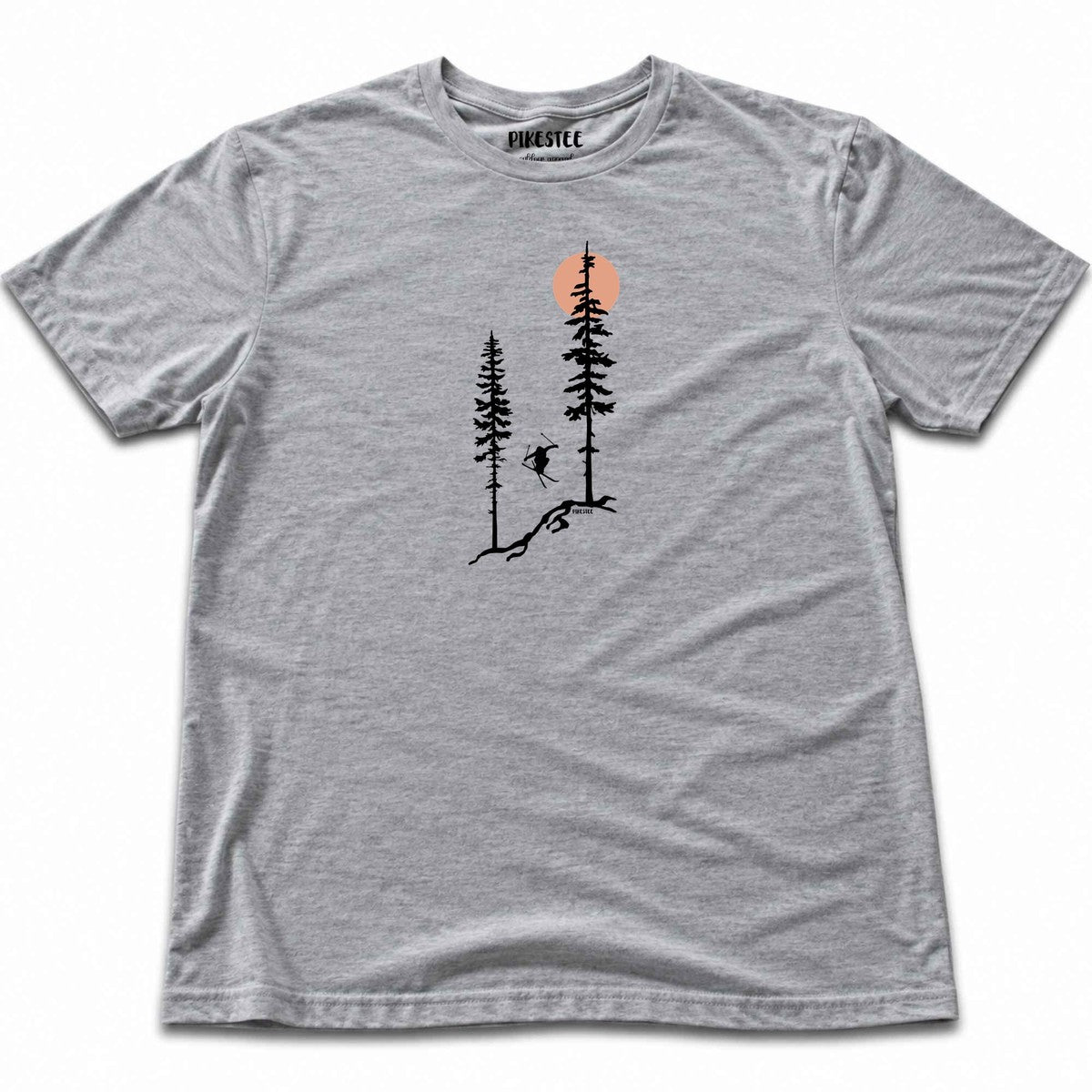 Ski Jump Trees T-shirt - Sport Grey