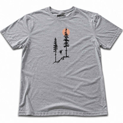 Ski Jump Trees T-shirt - Sport Grey