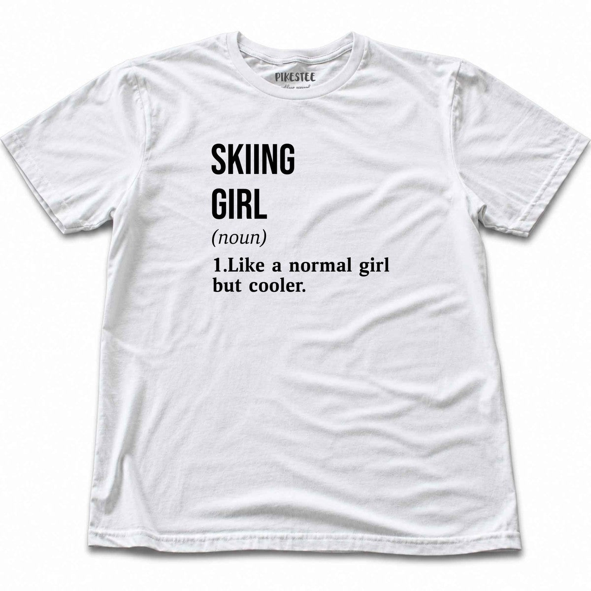 Ski Girl Definition T-shirt - White