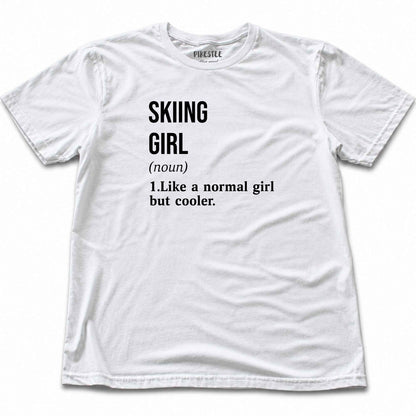 Ski Girl Definition T-shirt - White