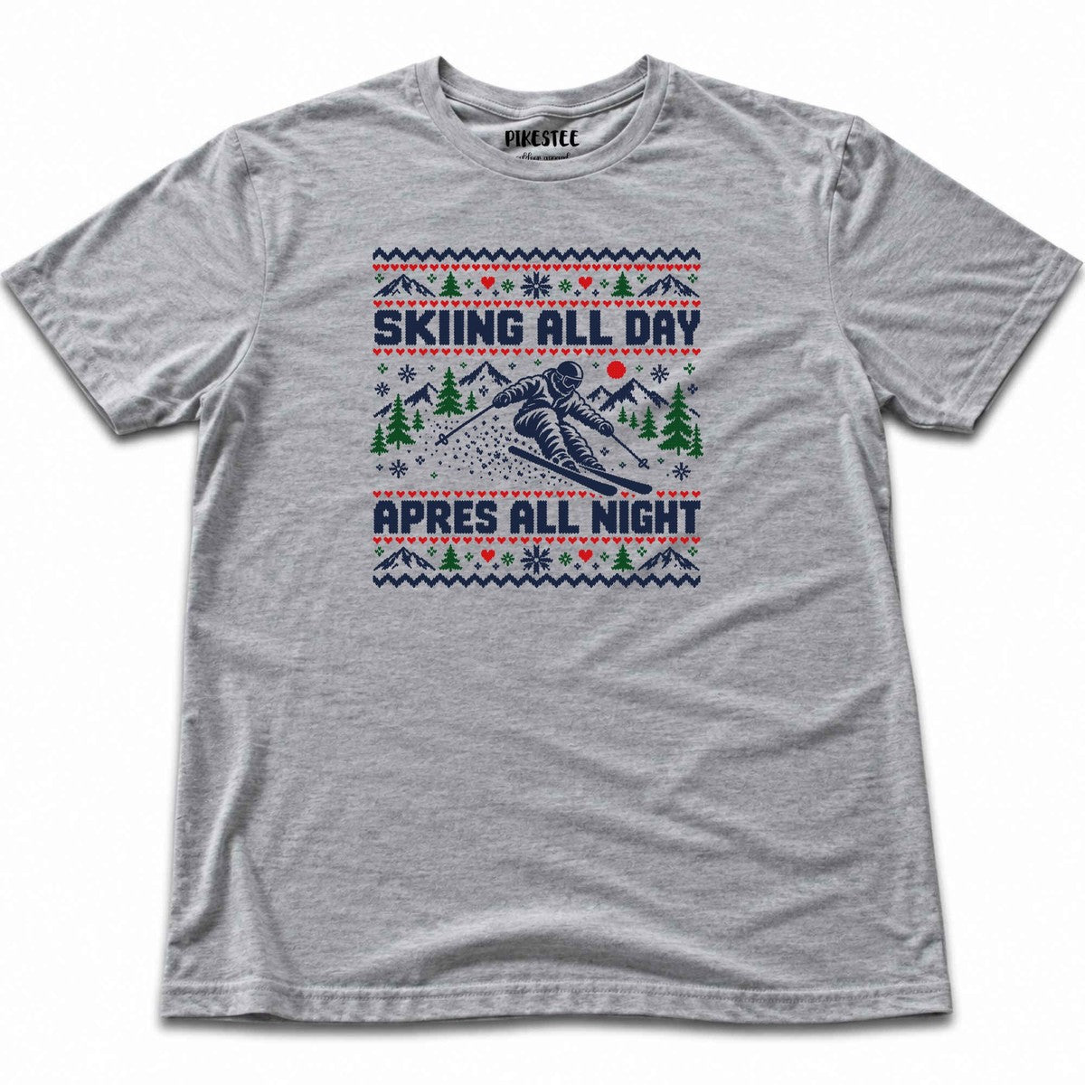 Skiing All Day T-shirt - Sport Grey