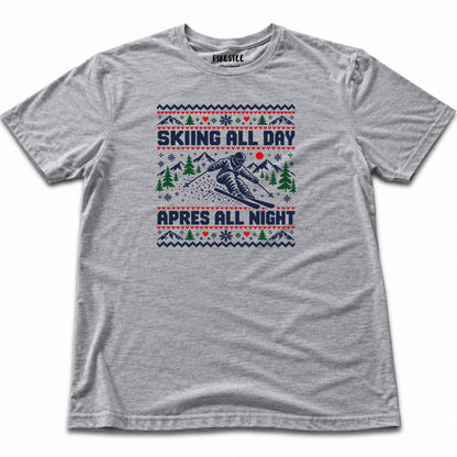 Skiing All Day T-shirt - Sport Grey