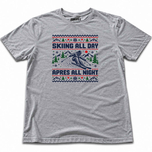 Skiing All Day T-shirt - Sport Grey