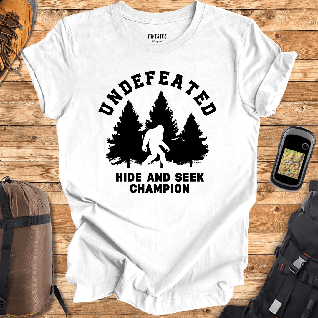 "Undefeated Hide and Seek Champion" T-shirt