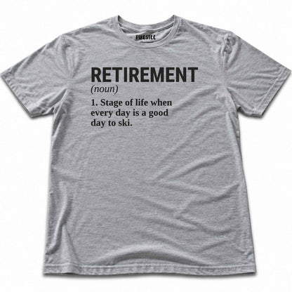 Ski Retirement T-shirt - Sport Grey