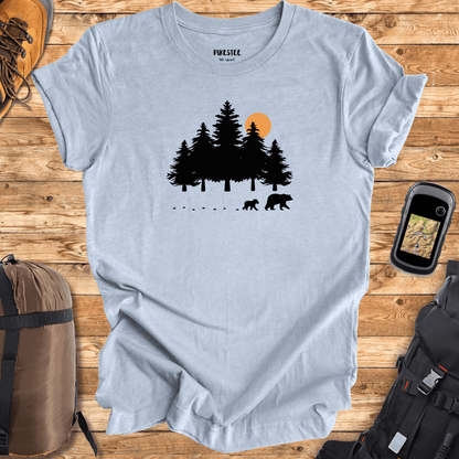 Forest, Bear Family Path T-shirt