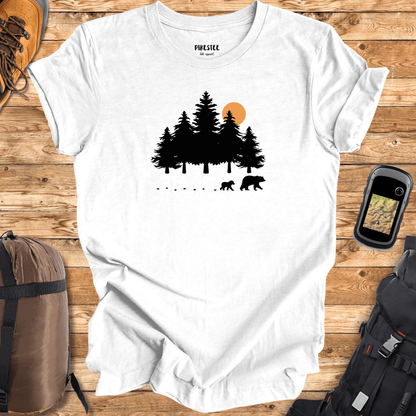 Forest, Bear Family Path T-shirt