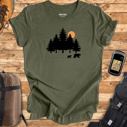 Forest, Bear Family Path T-shirt