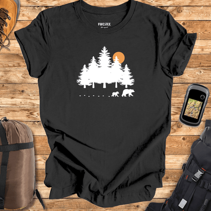 Forest, Bear Family Path T-shirt