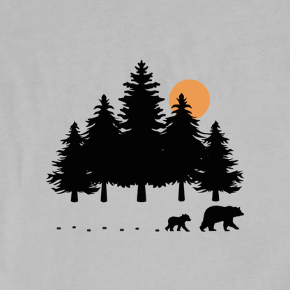 Forest, Bear Family Path T-shirt