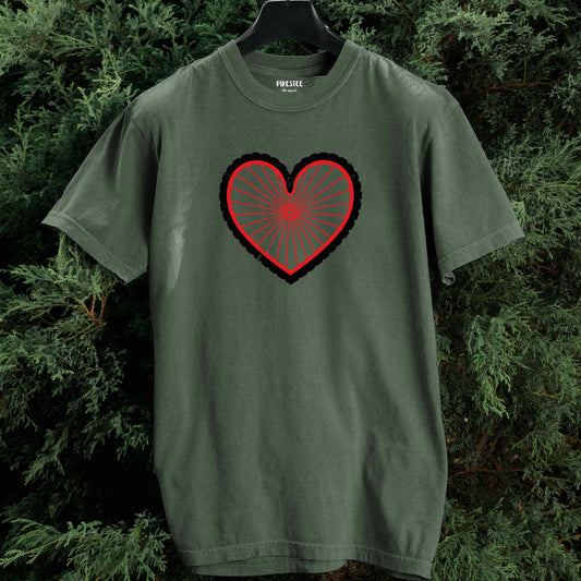 Bike Wheel Heart T-shirt