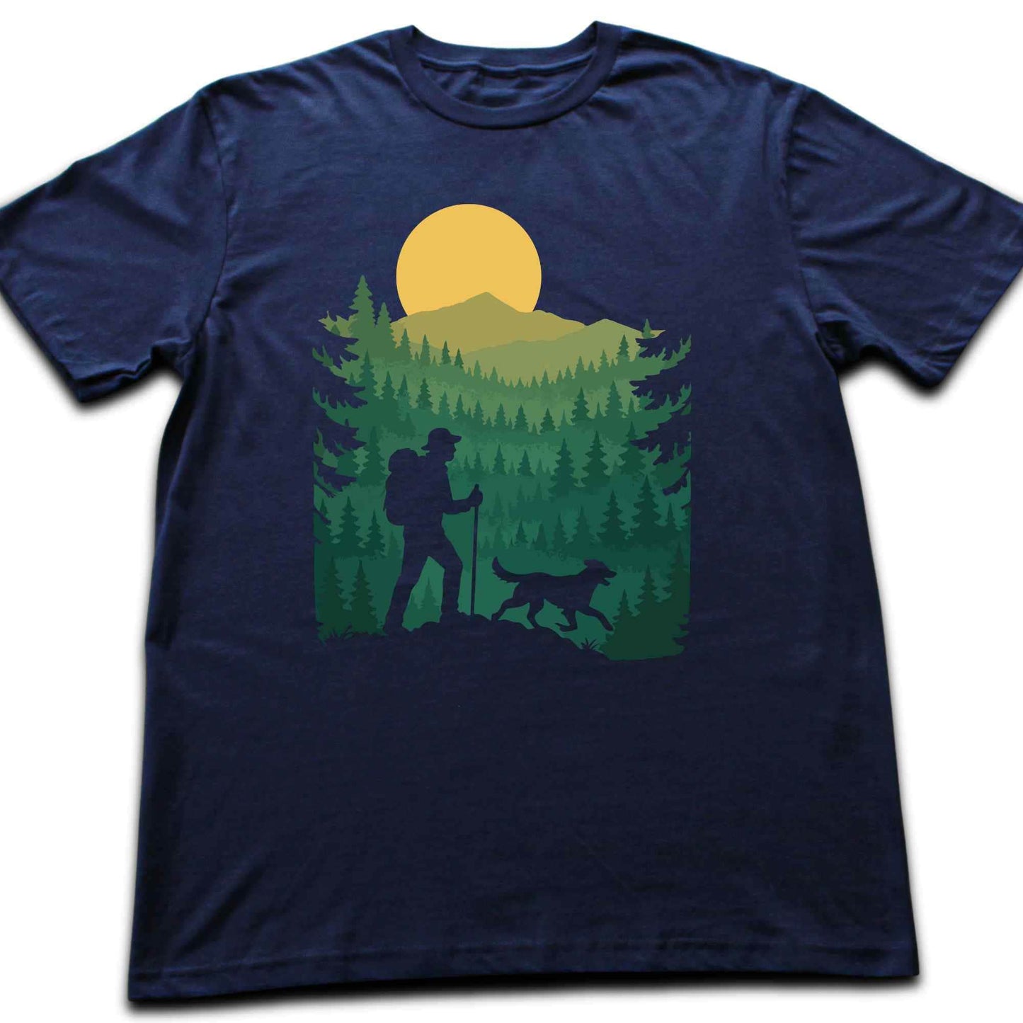 Hiking And Dog Landscape T-shirt