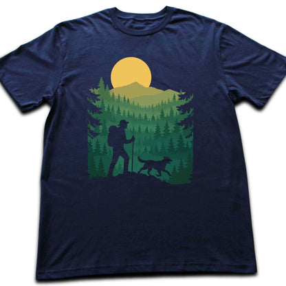 Hiking And Dog Landscape T-shirt
