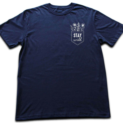 Stay Wild Flowers Pocket T-shirt
