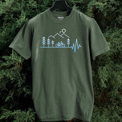 Heart Beat Bike Landscape T-shirt