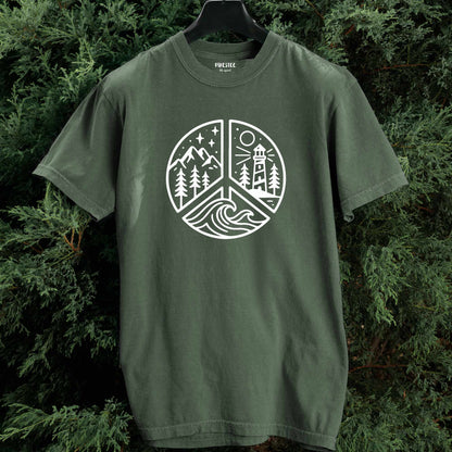 Peace Sign Lighthouse T-shirt