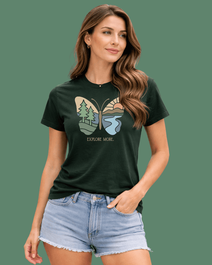 Explore More Butterfly Landscape T-shirt