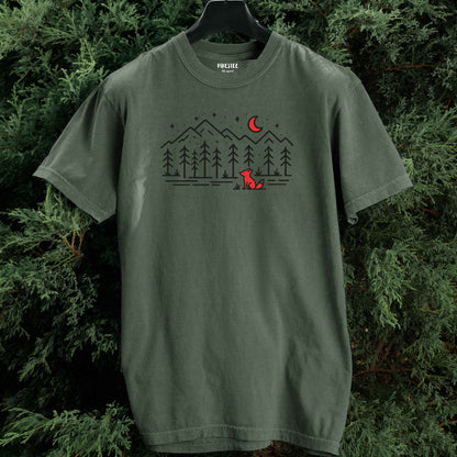 Red Fox Landscape T-shirt