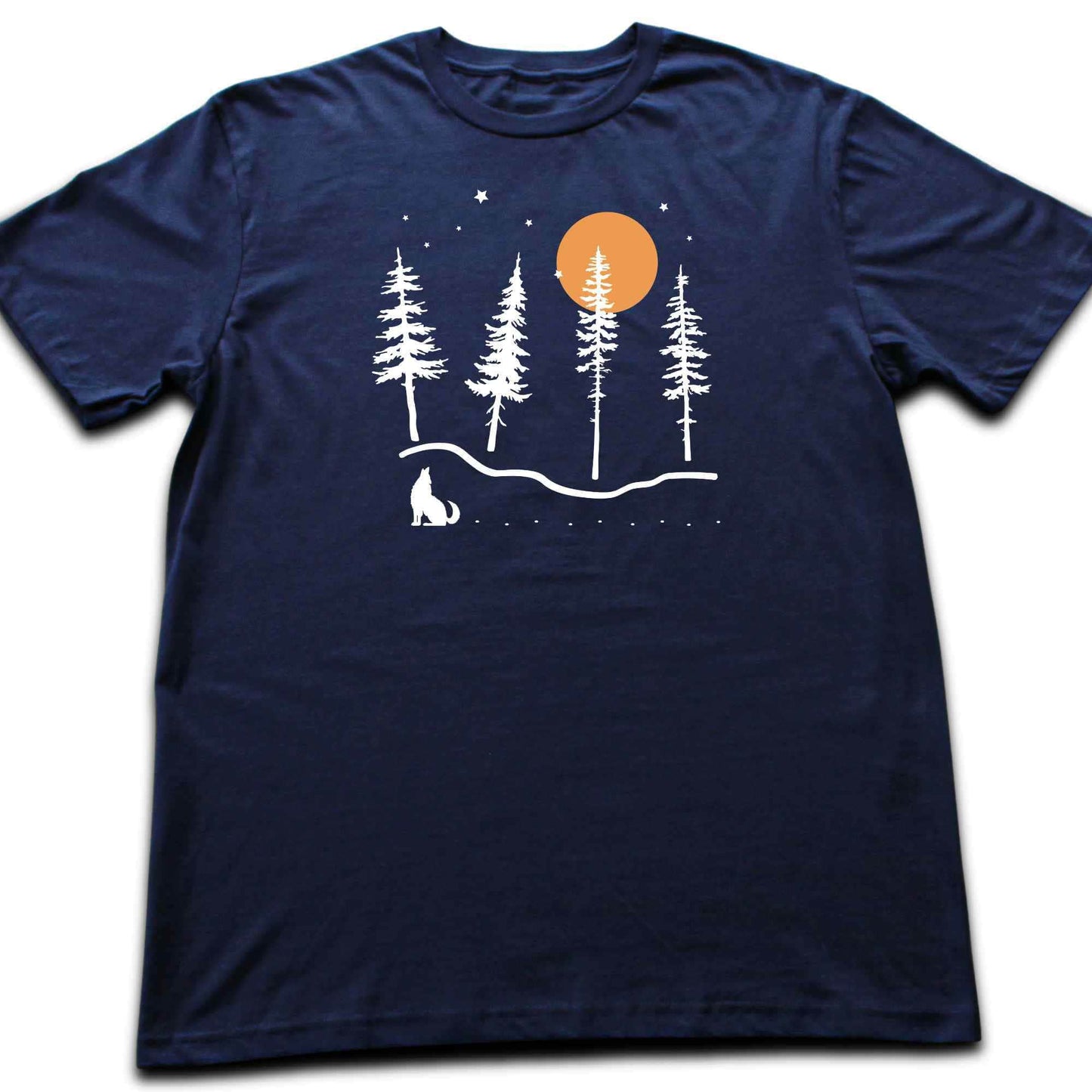 Night Landscape Wolf T-shirt