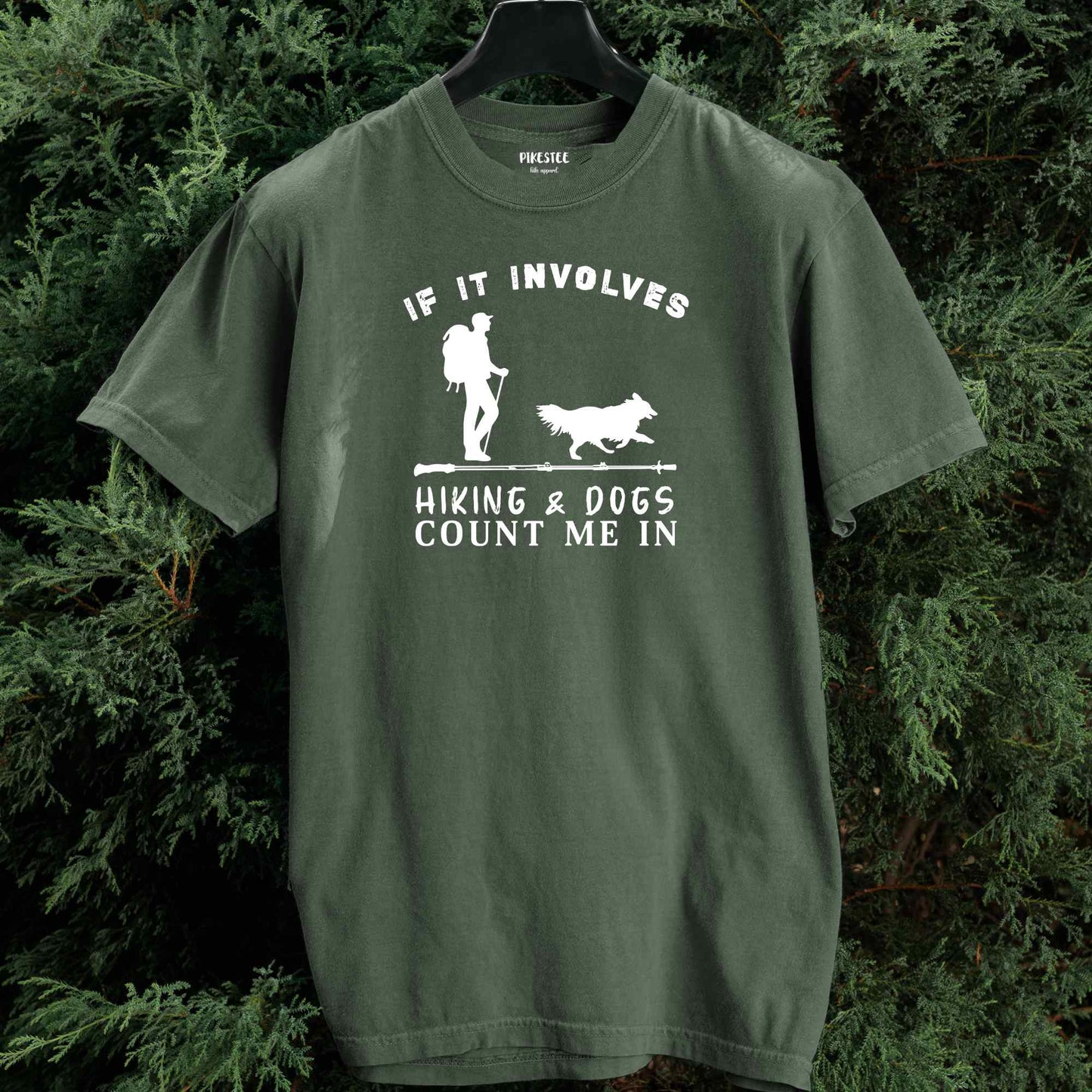 If It Involves Hiking And Dog (man) T-shirt