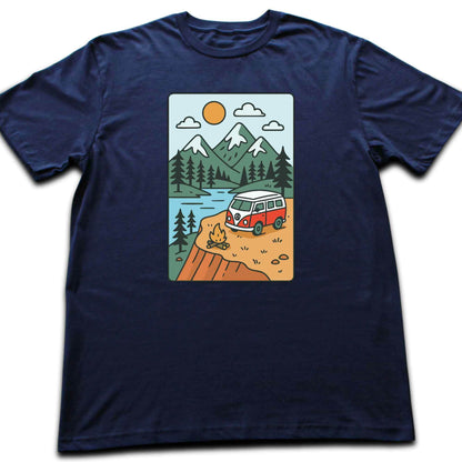 Cartoon Van Landscape T-shirt