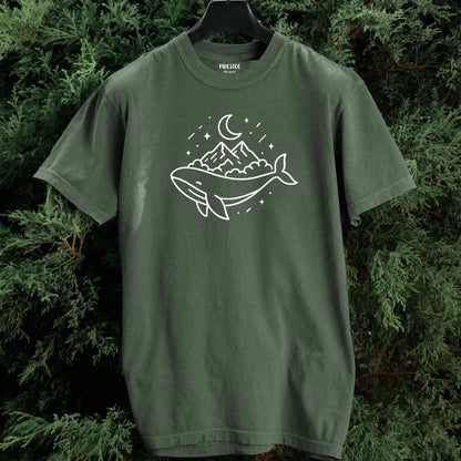 Whale Night Mountain T-shirt