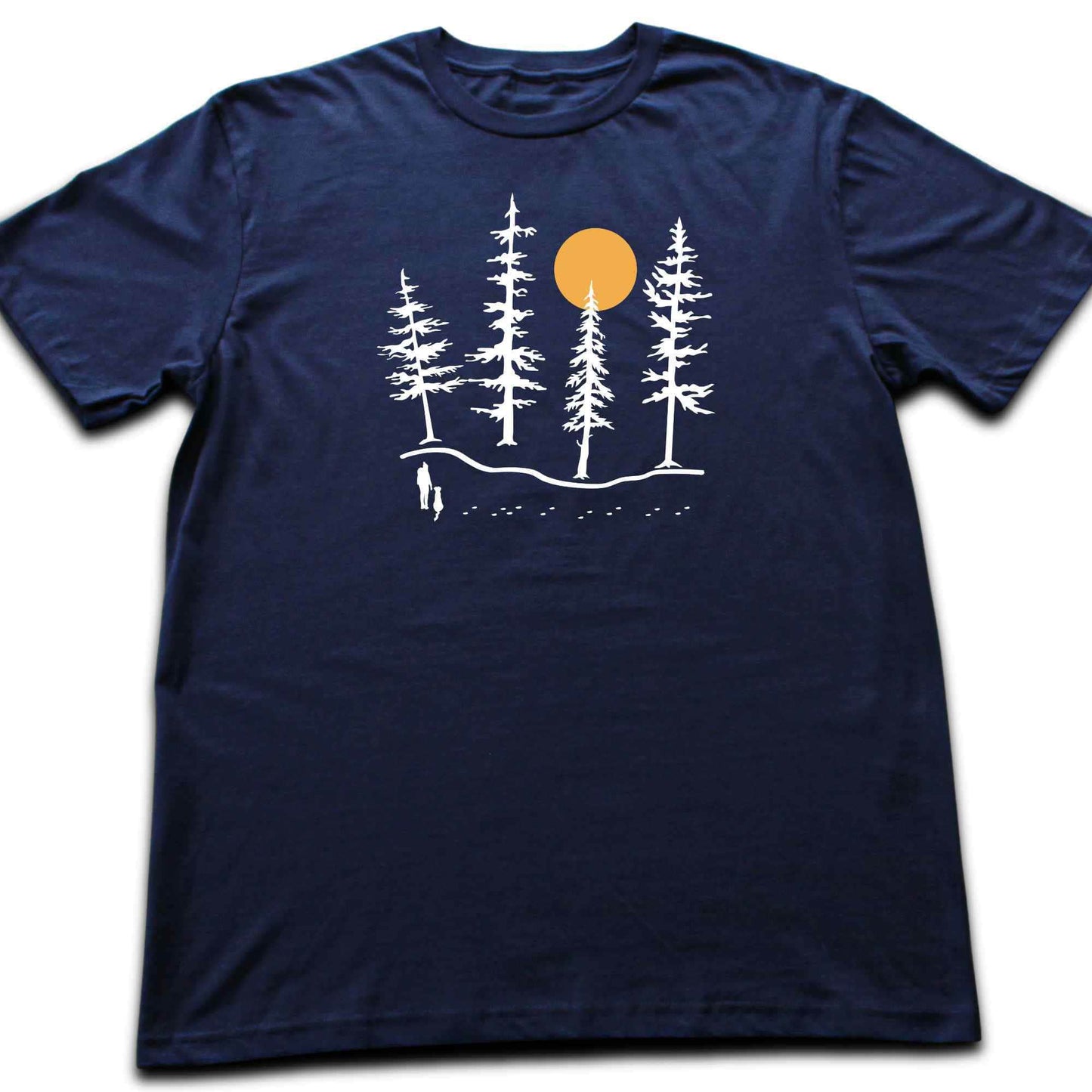 Hiker and dog Forest Graphic T-shirt